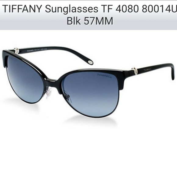 Tiffany & Company Polorized Sunglasses TF4080 Cat Eye heart locket MA #481 - Picture 5 of 15